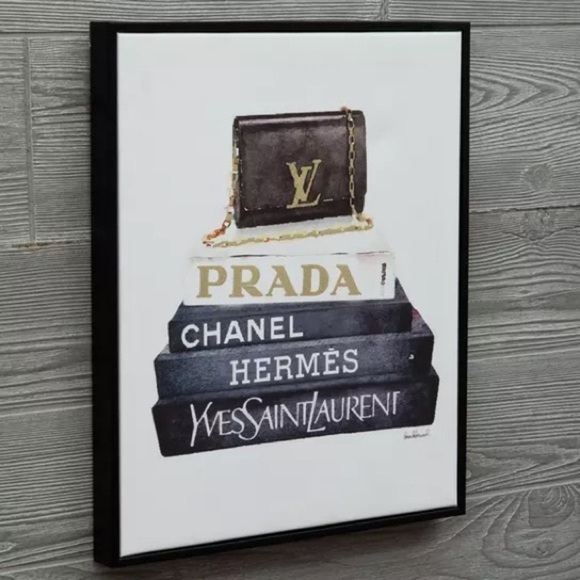 Luxury Brand Artwork, Shiny Gold, Designer Brand Art Print - Picture 5 of 6